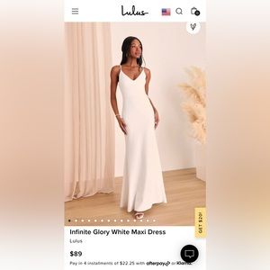 Lulus Infinite Glory White Maxi Dress - Size small